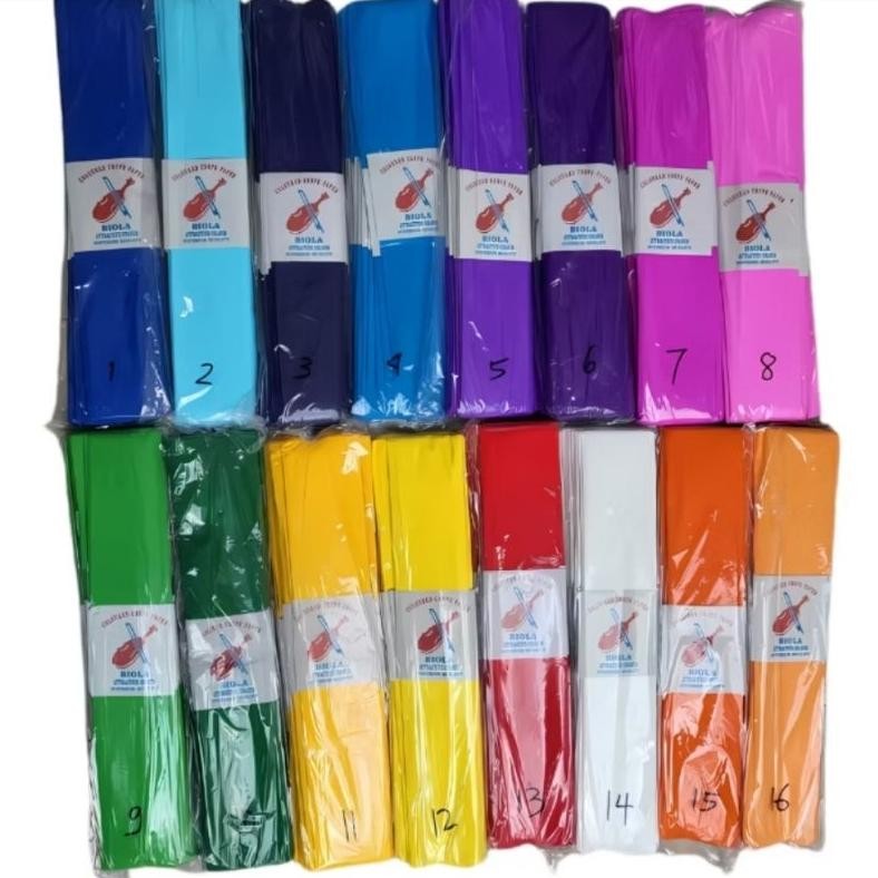 

Kertas Krep Biola Warna-Warni (25 Lembar) aSt