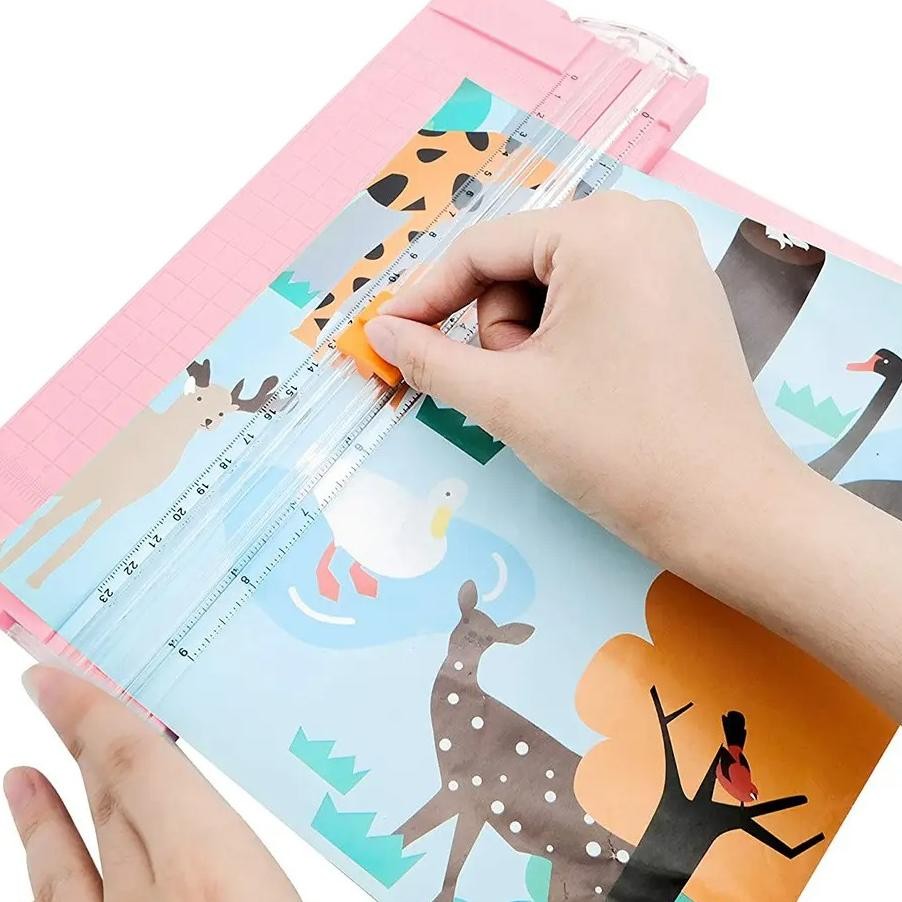 

Alat Pemotong Kertas Portabel R Cutter Trimmer Alat Potong Kertas A4 Scrapbooking Cutting Machine Precision Diy Craft Photo R Cutter Die Cutting Mat Machine Trimmer