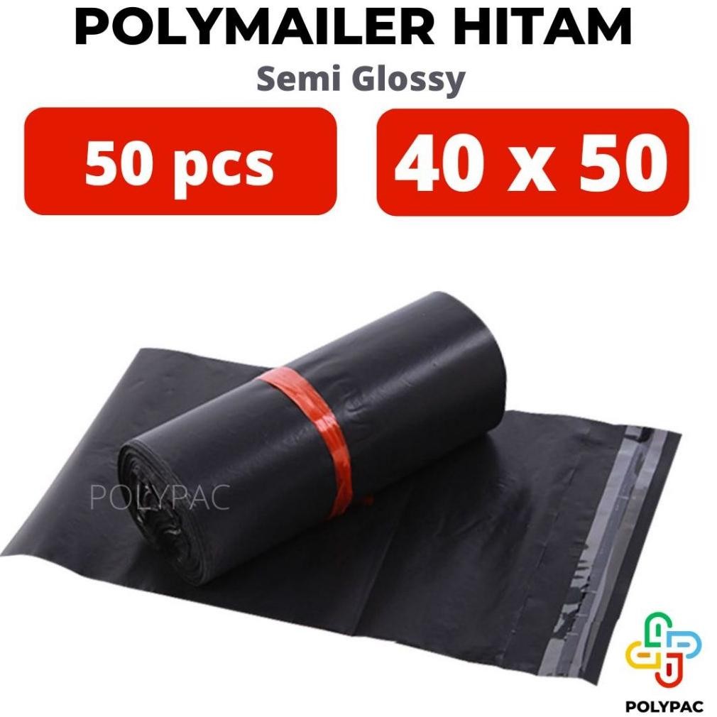 

Plastik Polymailer Hitam Semi Glossy LDPE [40x50] 50 pc - Bungkus Plastik Packing Online aSt