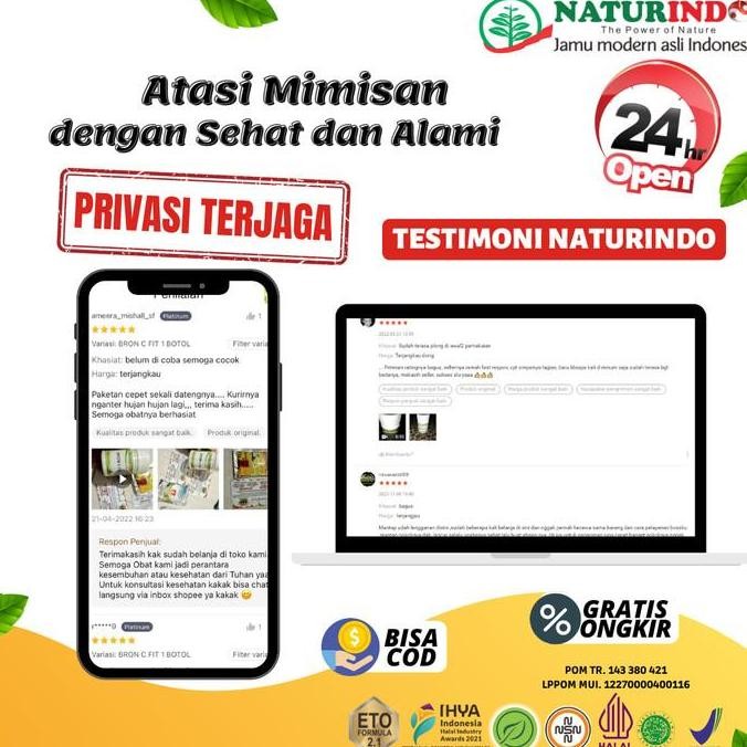 

(Allthebest) Obat Mimisan Polip Hidung Keluar Darah Bron C Fit Naturindo Surabaya