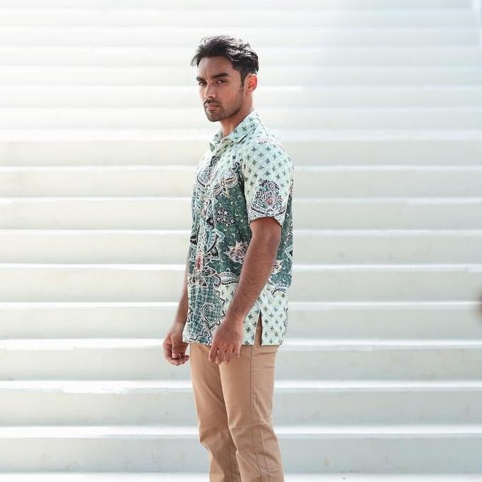 KEMEJA BATIK LENGAN PENDEK - MAGANI NOSWEAT - STELLAR FLORALS