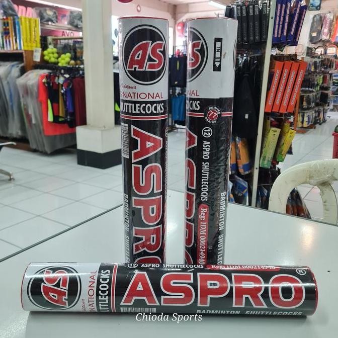 Sale Shuttlecock Shuttle Cock Kok Badminton Bulutangkis Aspro Hitam Maroon Lancip Spin Original