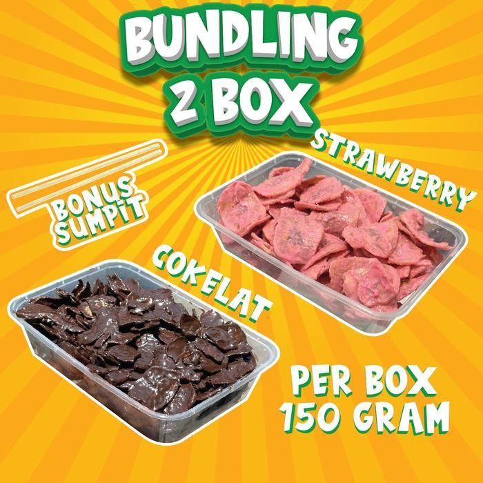 

Lm Paket Bundling 2 Box 300 Gram | Keripik Pisang Makanan Food Vanilla Manis Snack Chips Cemilan Kripik Vanila Banana Camilan