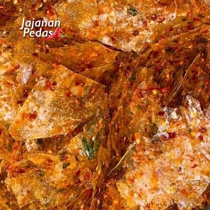 

CCF Keripik Kaca Pedas Daun Jeruk Bumbu Basah 500gr Camilan Pedas Bumbu Melimpah Keripik Kaca Ekstra Pedas