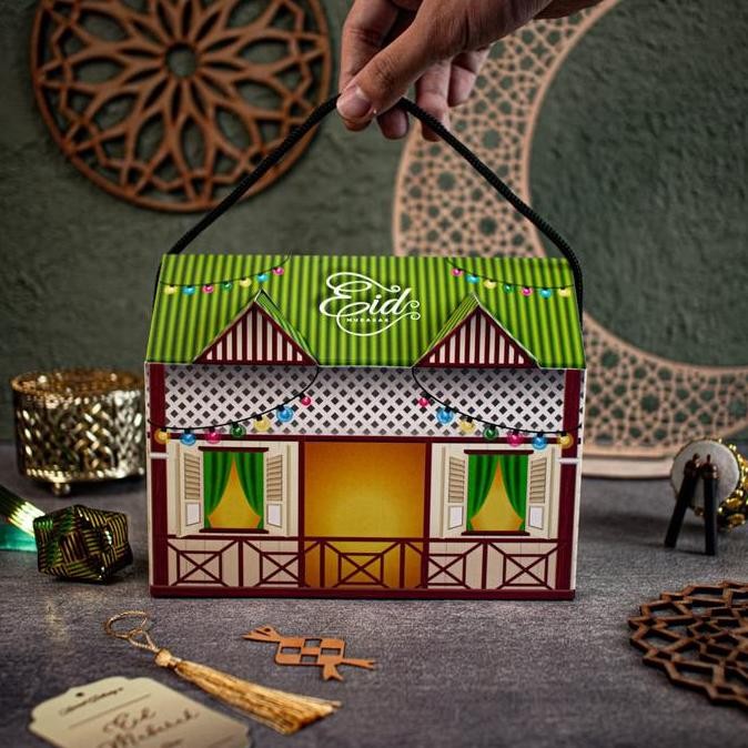 

Ready Gable Rumah Eid Mubarak Hampers Lebaran Ukuran 19x10x11 cm