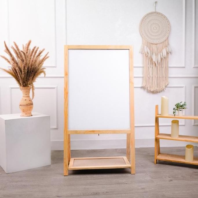 

Siap Kirim Papan Tulis Lipat 2in1 Magnetic XXL Kapur & Spidol / Whiteboard Hitam