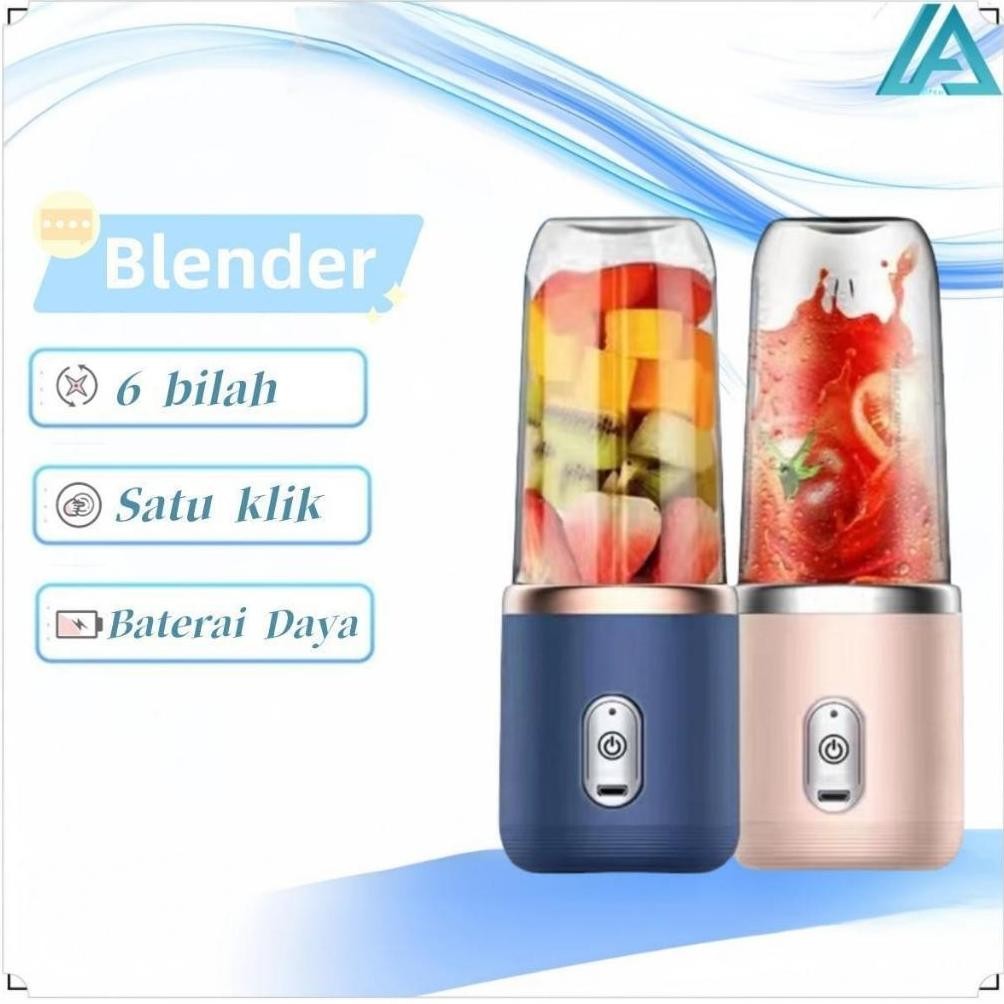 KUALITAS TERBAIK- Blender Portable Mini Juice Blender Juicer Portable Usb Rechargeable Ice Crusher