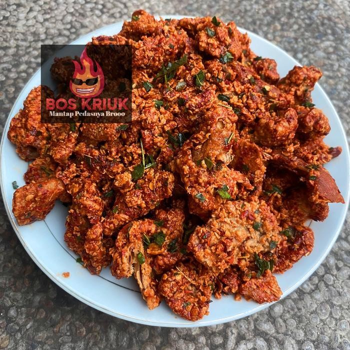 

Ccf Kripik Kulit Ayam Cryspy 500 Gram / 500Gram Crispy Kulit Ayam Krispi / Krispy Aroma Daun Jeruk Pedas Cemilan