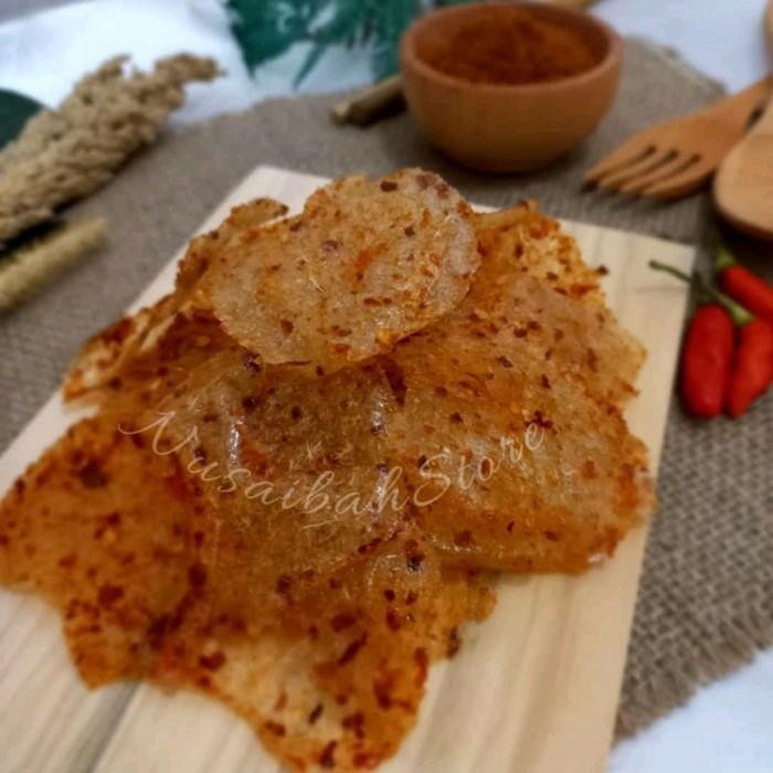 

CCF FLASEH SALE VIRAL TIKTOK 1kg keripik kaca pedas Daun jeruk Food Snacks Kripca Kripik