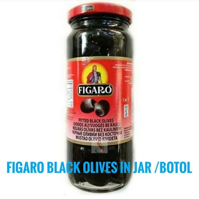 

Figaro Black Pitted Olives In Jar / Botol 450Gr. Buah Zaitun Hitam Black Olive Terbaru