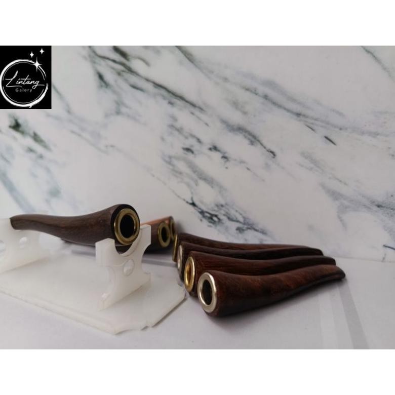 Bisa Cod Once Pipa Rokok Kayu Galih Asem Jawa Padudan Cangklong Lengkung P. 7Cm ||