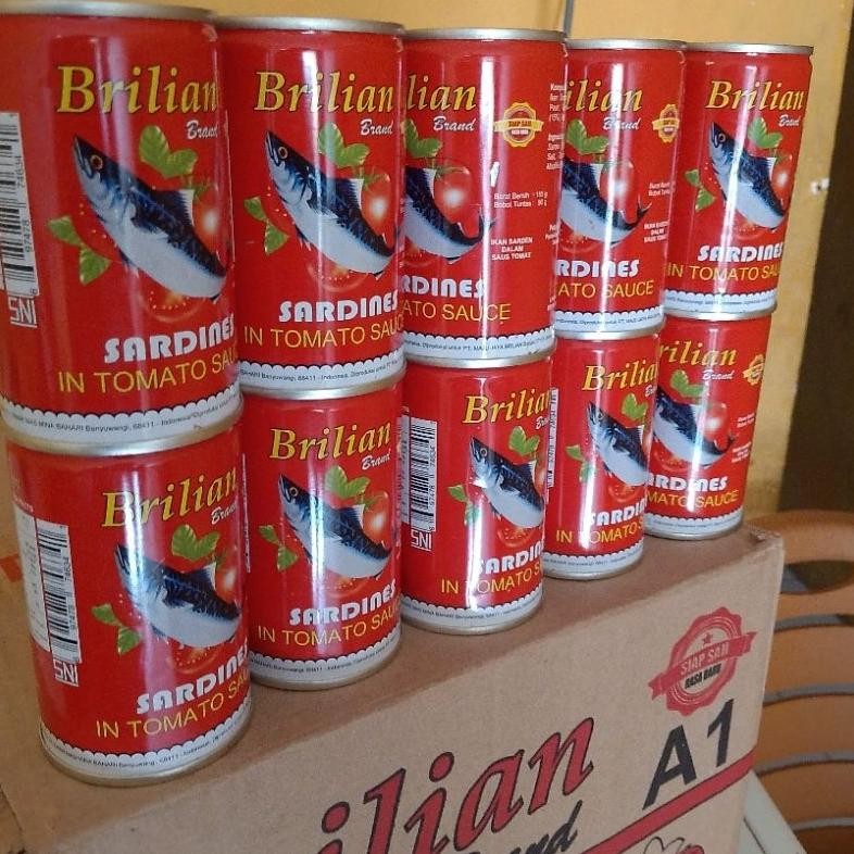 

Sarden Brilian Sauce Tomat 155 Gr Paket 20 Kaleng Exp 2028 Terbaru