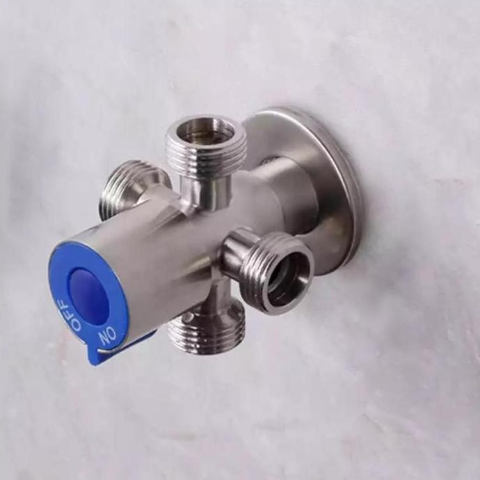 Bst Ready Kran T Shower Cabang 4 Stainless Asli 304 / Stop Kran Air Closet Best Seller