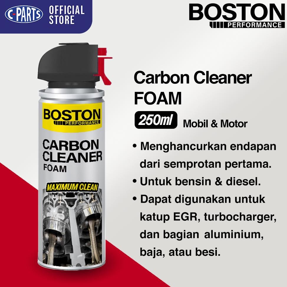 Carbon Cleaner Foam BOSTON Performance 250ml Pembersih Ruang Bakar