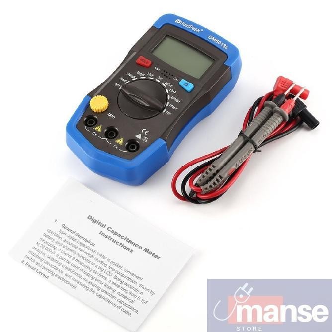 Capacitor Tester Alat Ukur Kapasitor Elco Capacitance Holdpeak Dm6013L