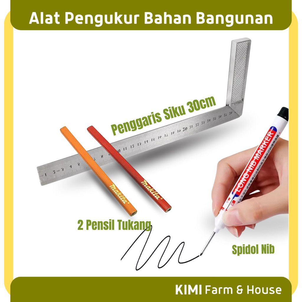 

Penggaris 30 cm Siku Gratis 2 Pensil dan 1 Spidol Alat Ukur Untuk Petukang Bangunan Proyektor Termurah