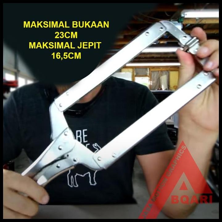 locking plier panjang / catok c besar / Tang buaya / klem panjang