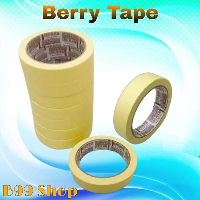 

ISOLASI KERTAS / MASKING TAPE BERRY 23MM 25MT ORIGINAL DAN TERPERCAYA