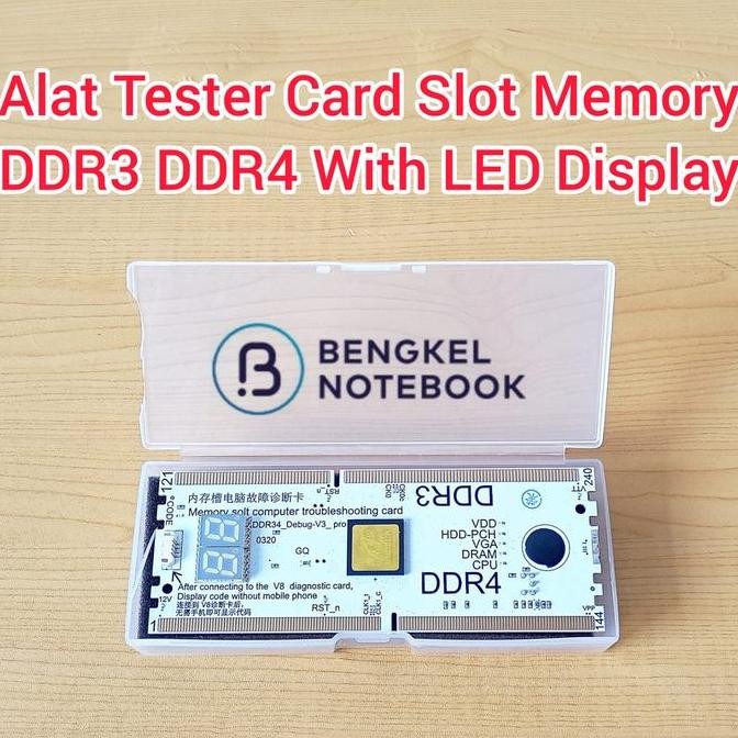 Alat Tester Test Card Slot Memory Ram Ddr3 Ddr4 Sodimm Motherboard Notebook Laptop Diagnostic Analyz