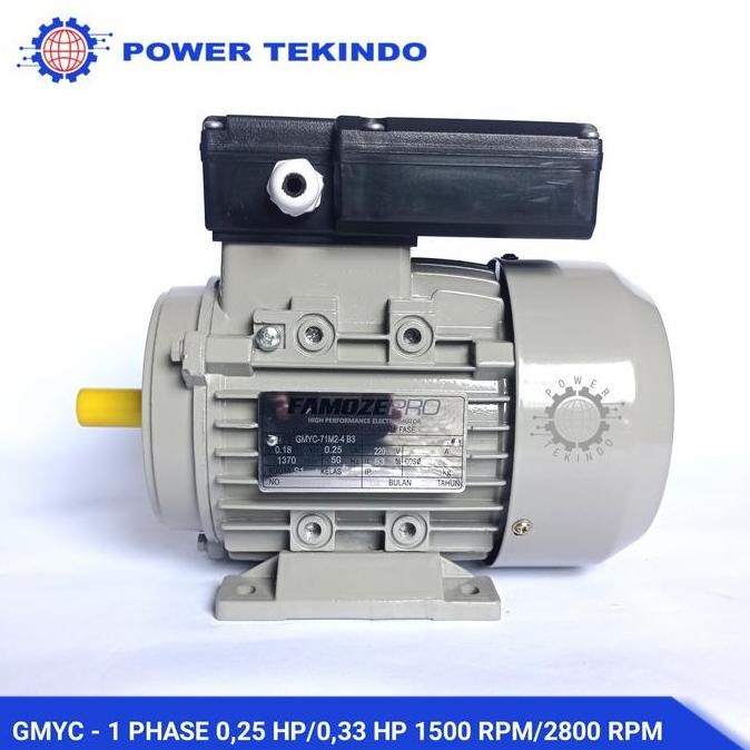 Famoze Pro Dinamo 1 Phase 0,25 Hp / 0,33 Hp 1500 Rpm / 2800 Rpm Gmyc
