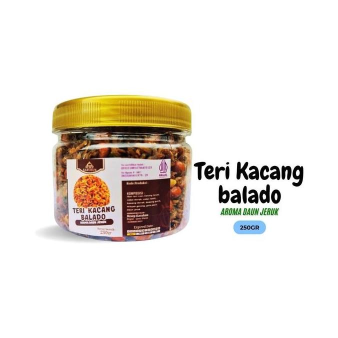 

Teri Kacang Balado Makanan Instan Pedas Manis Asin Kaleng Food Sambal Teri Medan Terlaris