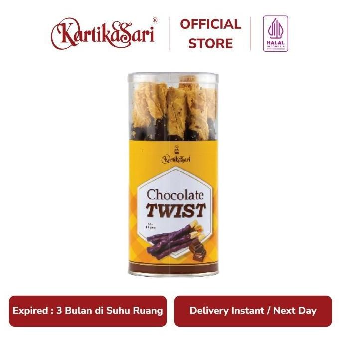 

Choco Twist Kartika Sari Cokelat Pastry Kue Kering Oleh-Oleh Bandung Stok Terbatas