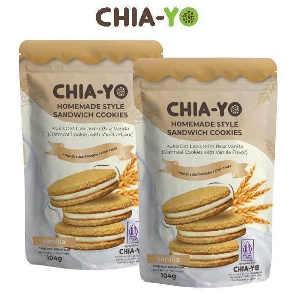 

Cookies Sandwich Vanilla 2 Pack - Snack Gluten Free Vegan Stok Terbatas