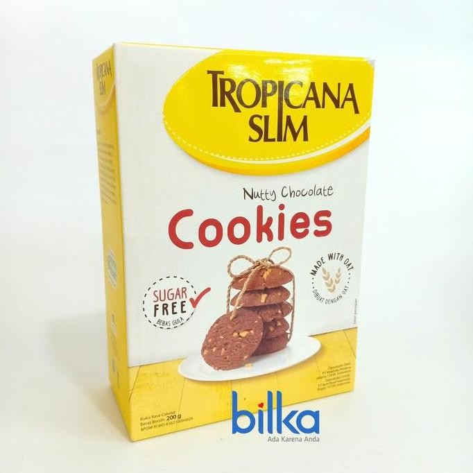 

Tropicana Slim Nutty Chocolate Cookies 200gr - Biskuit Rendah Kalori Stok Terbatas