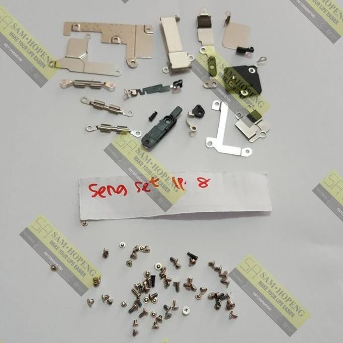 iPhone 8 8G Baut + Seng Fullset Bracket Metal Plat LCD Batre Lock Home MURAH