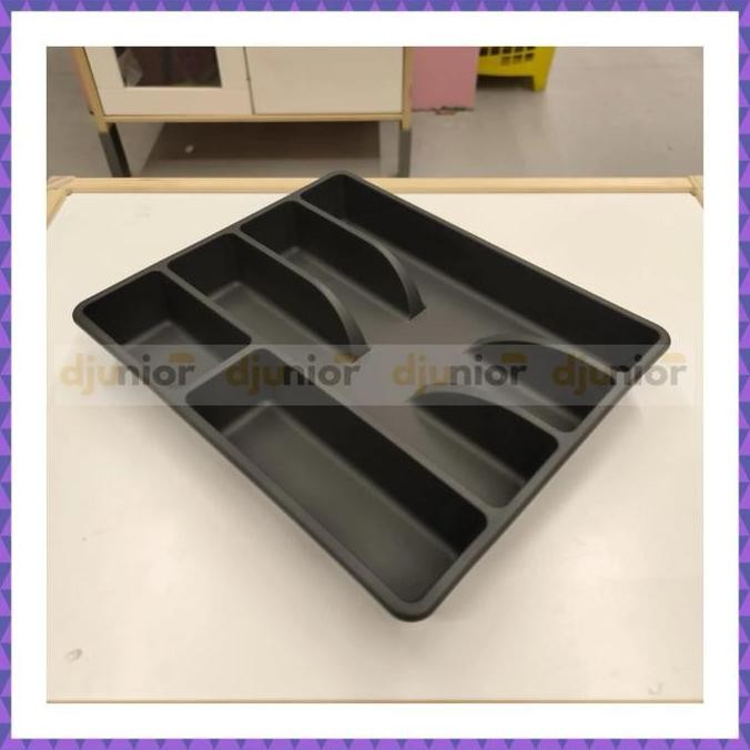 TD SMACKER TEMPAT SENDOK GARPU / NAMPAN BAKI PERALATAN MAKAN - IKEA Plastik - Abu-abu