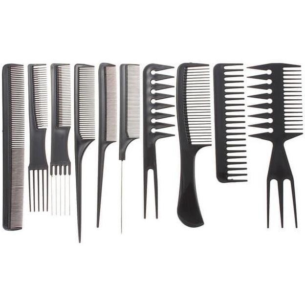 Paket 10 Sisir Rambut Barbershop Tukang Cukur Salon Profesional