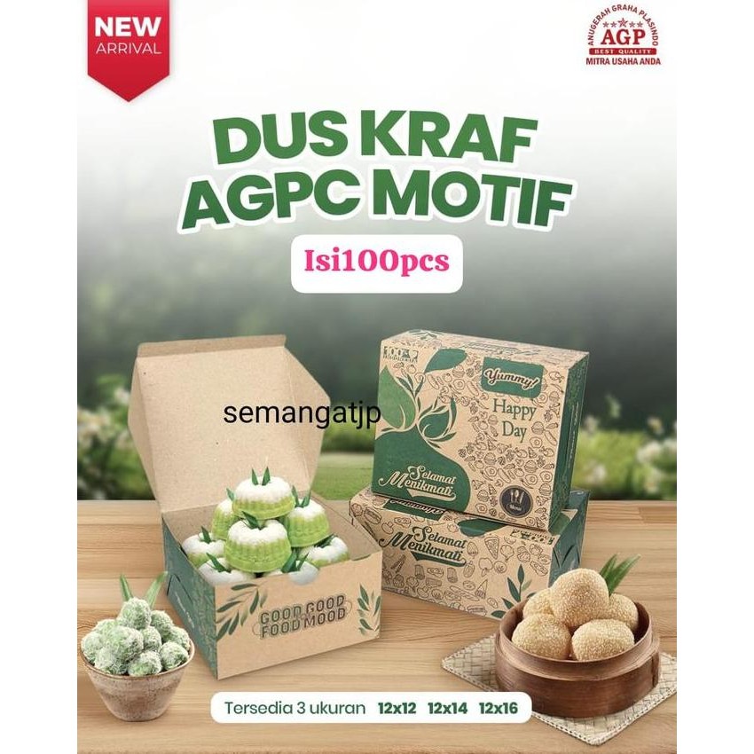 Box Kardus Snack Kue Isi 100 Pcs 12X12 12X14 12X16 Dus Kue Roti