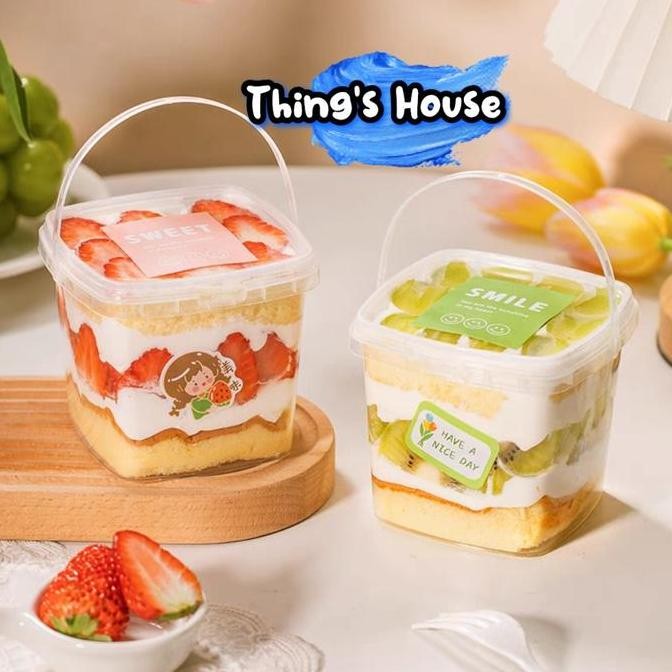 10Pcs - 300Ml Dessert Box Cup Toples Jar Ember Dessert Minuman