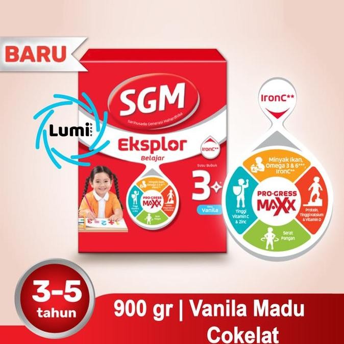 

SGM EKSPLOR 3 PLUS VANILA MADU COKELAT 900 GRAM vs
