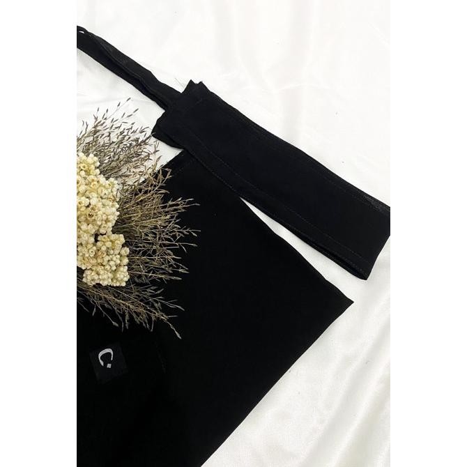 Niqab Ban Tali Kecil Ped Tidak Keras Siffon Silk Arab