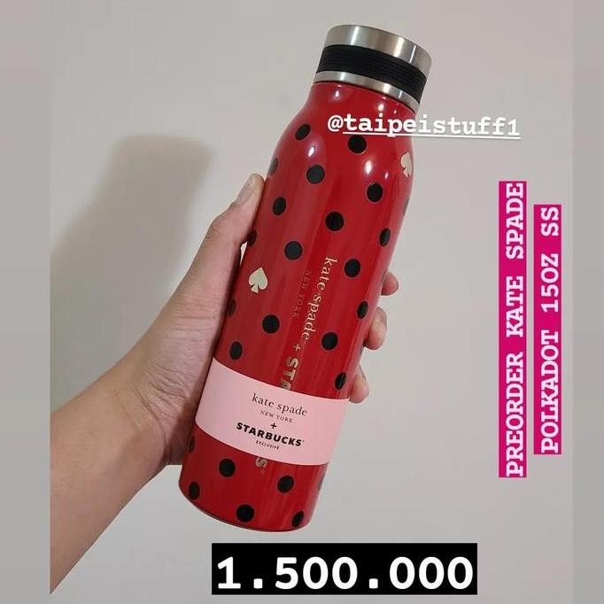 Tumbler Starbucks x Kate Spade Polka Bottle Stainless Steel 15oz