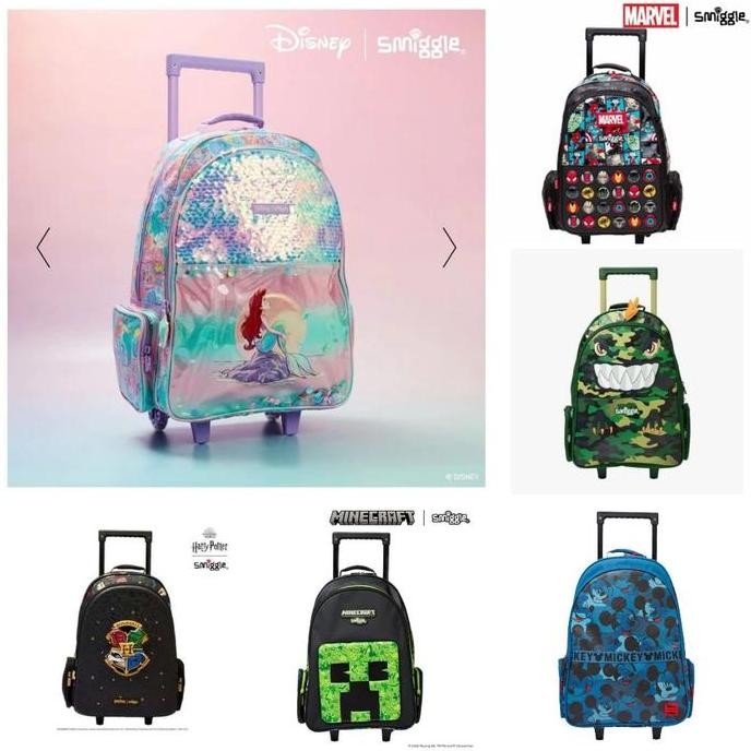 Smiggle Trolley Minecraft, Mickey, Avengers, Harry Poter, Dino, Ariel