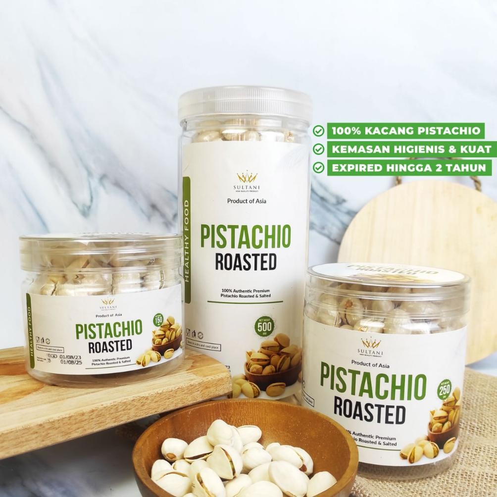 

Kacang Pistachio Roasted Premium Fustuk Asli Renyah Oleh-Oleh Haji Umroh Termurah Matang Original