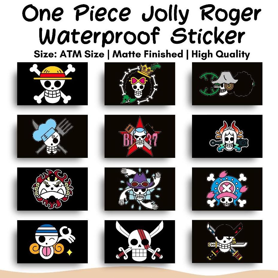 

Er-6 Stiker Atm Bendera One Piece Anime Garskin / Skin Kartu Atm / Debit / Emoney / Flazz