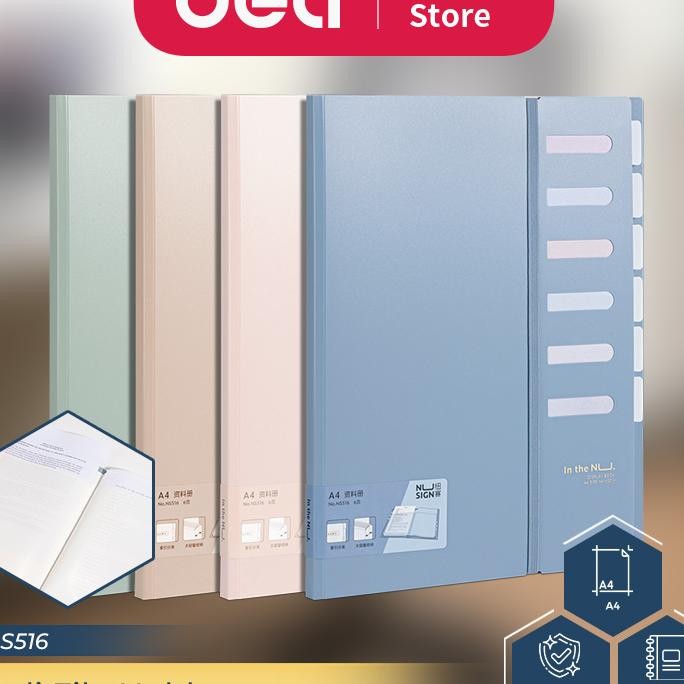 

Nusn File Holder Map Dokumen A4 6 Slot Muat Banyak Warna Pastel Ns516
