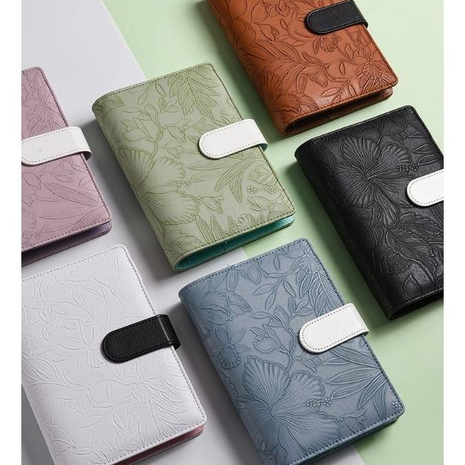 

Binder Kulit Aesthetic Texture Daun A6 6 Lubang Tabungan Keuangan Budgeting Buku Catatan