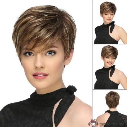 Wig / Rambut Palsu Wanita Model Pendek / Rambut Palsu Fashionable
