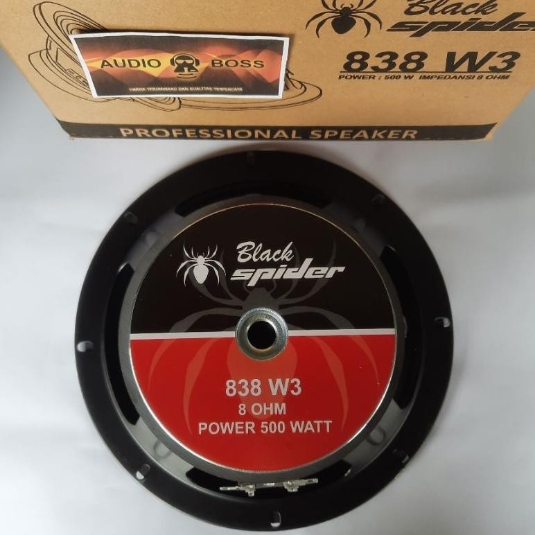 DISKON Speaker 8 inch Black Spider 838 W3 Mid Bass Full Range 500 Watt Line Array