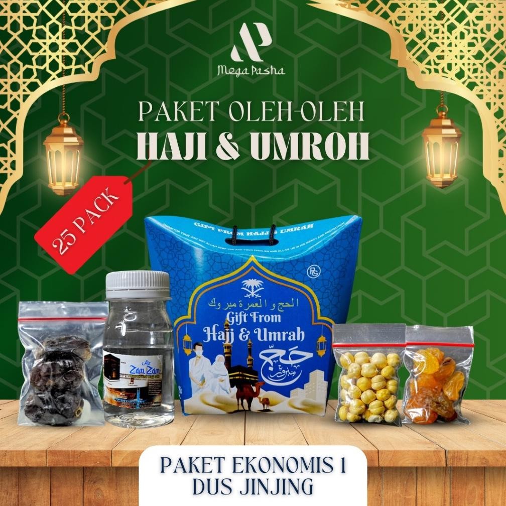

Paket Ekonomis 25 Pack (Dus Jinjing) | Paket Oleh-Oleh Haji Dan Umroh | Megapasha Store
