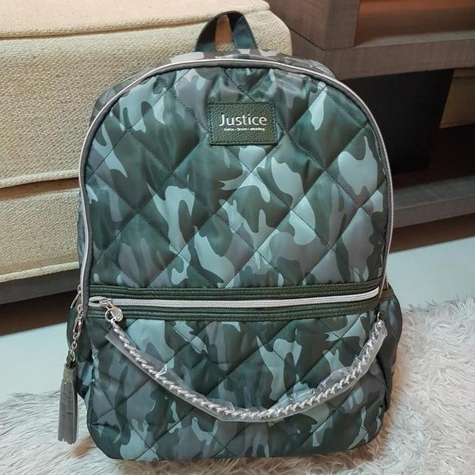 Tas Ransel Backpack Justice Original Tas Sekolah Army Besar Camo