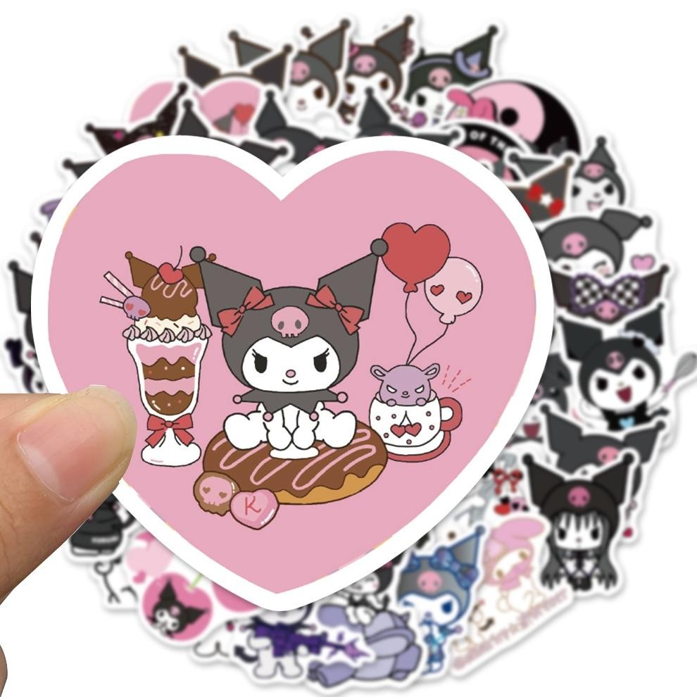 

Stiker Set Stiker Paket Kuromi Sanrio Stiker lucu kartun Stiker Anti Air Stikers Berperekat Waterproof sticker decal buat Motor Helm Buku Journal Koper Casing HP Laptop Botol Minum Hadiah anak EL-20