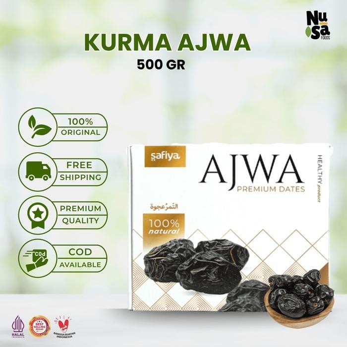 

Rps Kurma Ajwa Safiya 500 Gram Asli Madinah Kurma Nabi Premium Quality