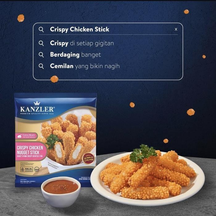 

Ff Kanzler Crispy Chicken Nugget Stick Ayam 450 Gram