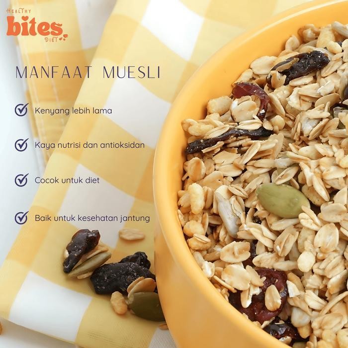 

Rps Muesli Berry Yogurt Safiya 1Kg/500Gr With Almond | Sereal & Snack Oatmeal Fruty Taste Sarapan