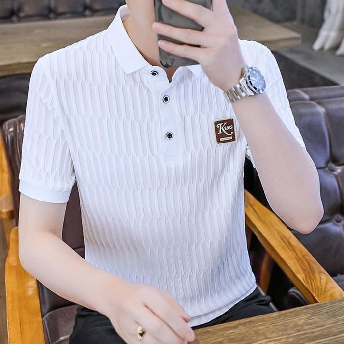 ST polo shirt pria polo t shirt kaos kerah pria baju kerah pria baju kerah cowok keren baju cowok po